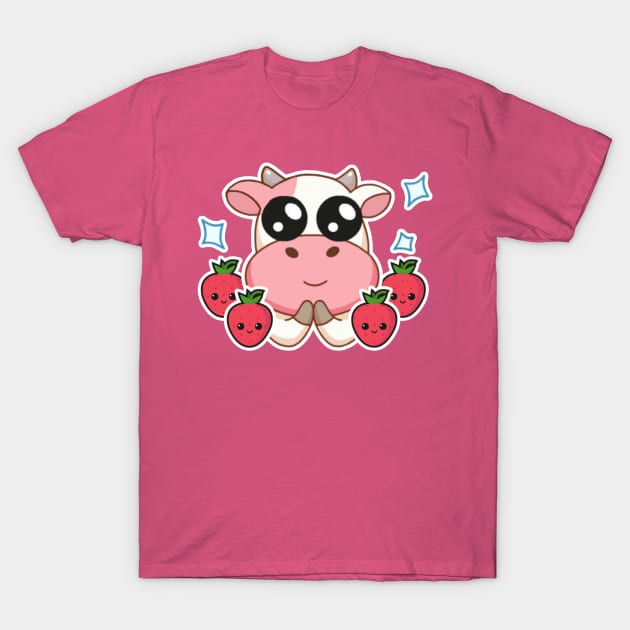 Strawberry cow T-Shirt by AsKartongs